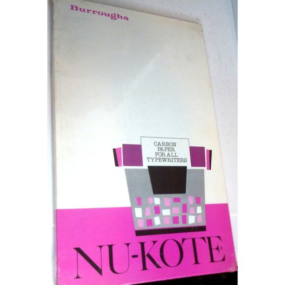 Vintage Nu-Kote Carbon Paper For All Typewriters  8-1/4 X 14-1/2 100 Sheets New - Picture 1 of 5